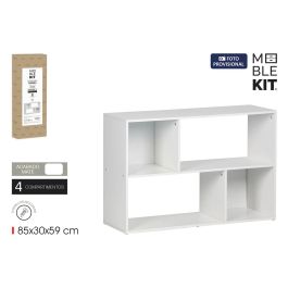 Inde Estantería Cubo/Rectangular 4 Compartimentos Mueble Kit
