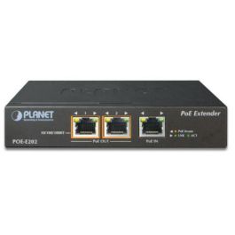 Planet POE-E202 Extensor PoE+ Gigabit 1 Puerto Entrada 802.3at (30W) a 2 Salidas 802.3af/at (25W) - Alcance 200m Planet POE-E202 Extensor PoE+ Gigabit 1 Puerto Entrada 802.3at (30W) a 2 Salidas 802.3af/at (25W) - Alcance 200m