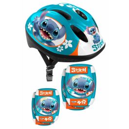 Set con Casco y protecciones con coderas y rodilleras - DISNEY - STITCH