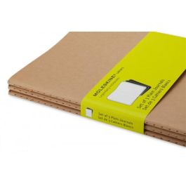 Cuaderno Moleskine Cahier 13X21 80H Lisa Marron Kraft Set De 3