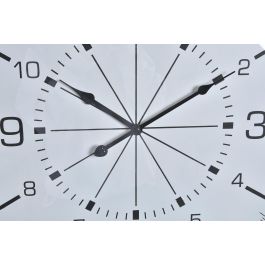 DKD Home Decor Reloj de Pared Loft Dorado Blanco Metal Cristal Brújula 60 x 60 cm