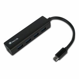 NGS Hub 4 Puertos USB 3.0 a USB-C WONDERHUB4, Compatible con Macbooks, Portátiles y PC, Negro