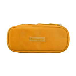 Liderpapel Estuche Portatodo Color Pop con Compartimento Extensible, 2 Cremalleras, Amarillo, 230x60 mm