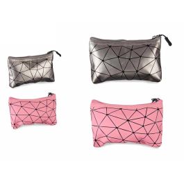 Neceser Rectangular Peq Surt Plata Rosa Berilo 12X2CM (24 Unidades) Precio: 32.49999984. SKU: B1EMX44H53