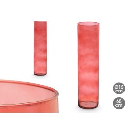 Jarrón de Cristal Cilíndrico Giftdecor 15 cm Diámetro x 60 cm Alto Color Teja Precio: 12.50000059. SKU: B19KYLE6E5