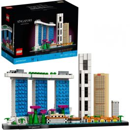 LEGO 21057 Architecture Singapur Juego de Construcción, Maqueta Edificios Emblemáticos, 827 Piezas, Edad 18+