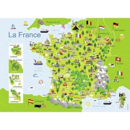 RAVENSBURGER Puzzle 100 p - Mapa de Francia RAVENSBURGER Puzzle 100 p - Mapa de Francia