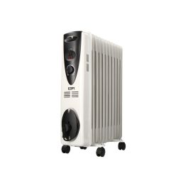 Edm Radiador de aceite 2500W 11 elementos con termostato y protección contra sobrecalentamiento