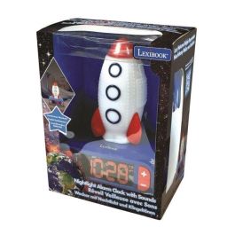 Lexibook Despertador Infantil Cohete con Luz Nocturna y Sonidos Espaciales, Alarma con Pantalla LCD Digital y Función Snooze Lexibook Despertador Infantil Cohete con Luz Nocturna y Sonidos Espaciales, Alarma con Pantalla LCD Digital y Función Snooze