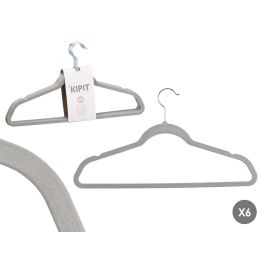 Set 6 Percha Flocada Gris Kipit 44X23CM (24 Unidades) Precio: 49.7899996. SKU: B1JP3D4J4J