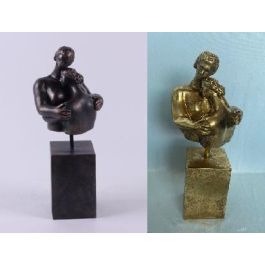 Figura Moderno DKD Home Decor Negro Dorado 13.5 x 37.5 x 15.5 cm (2 Unidades) Precio: 34.78999986. SKU: S3030192
