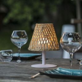 Lámpara de mesa inalámbrica - LUMISKY - IBIZA - H26 cm - Bambú natural - LED blanco cálido y blanco Lámpara de mesa inalámbrica - LUMISKY - IBIZA - H26 cm - Bambú natural - LED blanco cálido y blanco