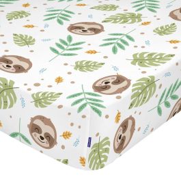 Sábana Bajera Ajustable HappyFriday Moshi Moshi Happy Sloth Multicolor 70 x 140 x 14 cm Precio: 21.2839. SKU: B19P6PBWVS