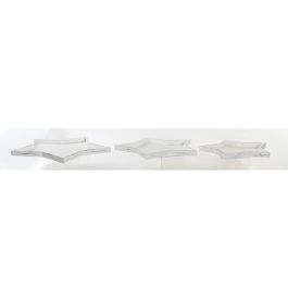 DKD Home Decor Centro de Mesa Decorativo Estilo Shabby Chic de Madera Color Blanco - Set de 3 Piezas para Hogar | 54x3x57 cm