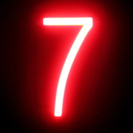 Green Ice Número LED Neon 7 Ancho 87Mm Alto 161Mm Fondo 38Mm