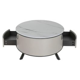 Mesa de Centro Home ESPRIT Blanco Beige 140 x 75 x 40 cm Mesa de Centro Home ESPRIT Blanco Beige 140 x 75 x 40 cm
