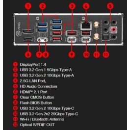 Placa MSI Mag Z790 Tomahawk Wifi,Intel,1700,Z790,4Ddr5,128Gb,Hdmi+Dp,7Sata3+4M.2,13Usb3.2,2.5Gb+Wifi6E+Bt5.3,Atx