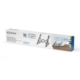 Aisens Soporte Ajustable para Portátil y Tablet, Aleación de Aluminio, 7 Alturas, Gris - Ergonomía y Comodidad Aisens Soporte Ajustable para Portátil y Tablet, Aleación de Aluminio, 7 Alturas, Gris - Ergonomía y Comodidad