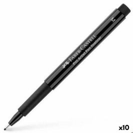 Rotulador permanente Faber-Castell Pitt Artist Negro (10 Unidades) Precio: 22.68999986. SKU: S8421767
