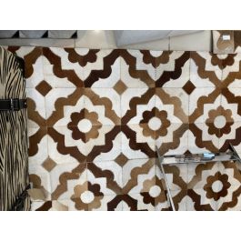 DKD Home Decor Descalzadora Colonial Marron Claro Blanco Acero Piel 40 x 43 x 53 cm