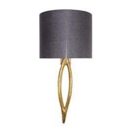 DKD Home Decor Lámpara Aplique de Pared Moderno Dorado de Metal para Interior - Compatible E27 50W - Medidas 60 Alto x 30 Ancho x 16 Fondo cm
