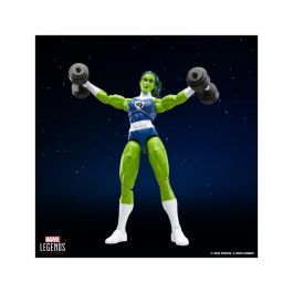 Hasbro Marvel Legends Series Retro Figura She-Hulk 15 cm con 20 puntos de articulación y accesorios 4 Fantásticos Coleccionable PVC