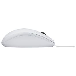 Logitech Ratón Óptico B100 USB Tipo A, Blanco
