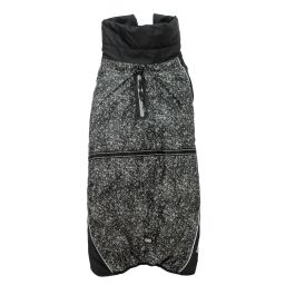 Dog Gone Smart Abrigo Aspen Perro Impermeable Cortavientos, Forro Polar Cálido, Antimanchas Repez-It, Reflectante Negro 45 cm