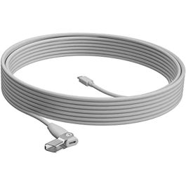 Logitech 952-000047 Cable de Extensión para Micrófono Mic Pod, Blanco, 10m