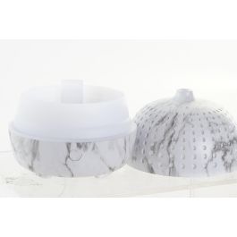 DKD Home Decor Difusor de Aroma Scandi con Humidificador y Luz LED, Colores Blanco y Gris, Capacidad 180 ml, 11.7x12x11.7 cm