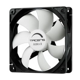 Tacens Aura II Ventilador de Caja 80 mm, Ultrasilencioso 10 dB, 1500 RPM, 25 CFM, Rodamiento Fluxus II, Antipolvo, Antivibraciones, Negro/Blanco