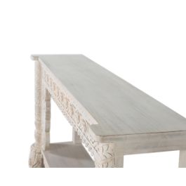 GINER Y COLOMER Consola de Madera de Mango Blanco Envejecido 180 cm