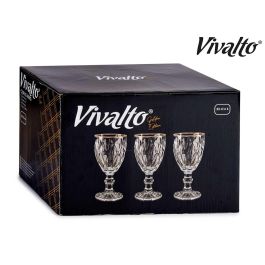 Copa Vino 330Ml Diamante Filo Oro Vivalto 9X17CM (36 Unidades) Copa Vino 330Ml Diamante Filo Oro Vivalto 9X17CM (36 Unidades)