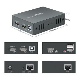 Level One HVE-8111 Extensor HDMI sobre Cat.5/6 4K 100m Negro