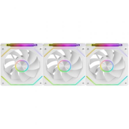Mars Gaming MF-LINKFINITYKIT2R / MFLINKFINITYKIT2RW Pack 3 Ventiladores 12cm ARGB Invertidos Blancos LINKFINITY PWM para PC Gaming