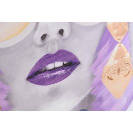 DKD Home Decor Cuadro Glam Chica Fashion Lienzo y PS Verde Lila Surtido 3.5 x 80 x 60 cm (2 Unidades)