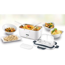 Unold 58850 Fiambrera Eléctrica Calentador de Comida 1.5L Gris/Blanco Acero Inoxidable/Plástico para Adultos