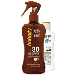 Babaria Aceite Solar Coco Bronceador SPF30 Corporal Spray 200ml + After Sun Aloe Vera Calmante 100ml Lote 2 pz