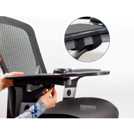 Q-connect Reposabrazos Ergonómico con Alfombrilla de Ratón y Apoyo de Muñeca Color Negro 220x140x480 mm