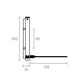 Brimic mc02 bl m57201 Muelle Cierrapuertas con Brazo en Aluminio Blanco 200x30mm Carga 40-45kg