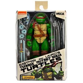 NECA Figura Leonardo Mutant Ninja Tortugas Ninja 18cm con Accesorios