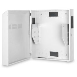Digitus Carcasa de pared Slim 4HE, 800x640x220mm, 4U, 100 kg, Acero, Bloqueo de teclado, Gris