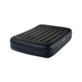 Intex 64124ND - Colchón Hinchable para 2 Personas Dura-Beam Plus con Inflado Eléctrico, Almohada Descanso Elevado, Fiber-Tech, 203 cm