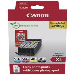 Canon 581XL Bk C M - Multipack de Tinta XL para Impresoras, Incluye Negro, Cian, Magenta y Amarillo Precio: 68.4999997. SKU: B1E26YJ3YJ