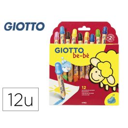 Giotto Lápices De Colores Be-Bé Súper Con Sacapuntas C-Surtidos Estuche 12 Ud