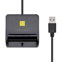 Aisens Lector de Tarjetas Inteligente DNI con Lector de Tarjetas SIM, SD, Micro SD, MMC, RS-MMC, MMC Micro, Negro - Compatible con FIPS 201, FIPS TAA e ISO 7816