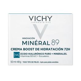 Vichy MINÉRAL 89 Crema Hidratante 72h Ligera con Ácido Hialurónico y Escualeno 50 ml