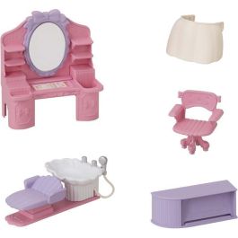 Sylvanian Families La Peluquería de Ponis para Figuras con Accesorios: Secador de Pelo, Plancha, Cepillo y Mascarilla de Belleza