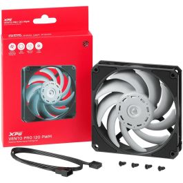 XPG VENTO PRO 120 PWM Ventilador Negro para PC 12cm 2500 RPM 28 dB Rodamiento Doble