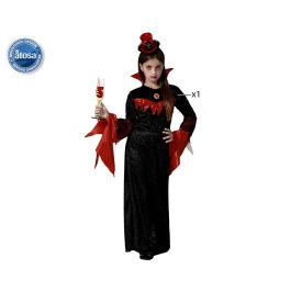 Disfraz Niña Vampiresa Negro Halloween Vestido Con Sombrero 5-6 Años